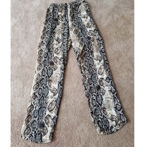 Snake skin print pants